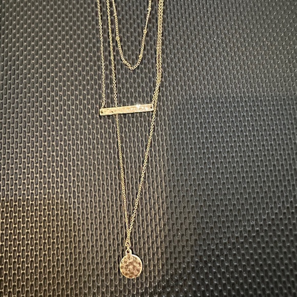 Gold necklace three layers - Picture 2 of 10